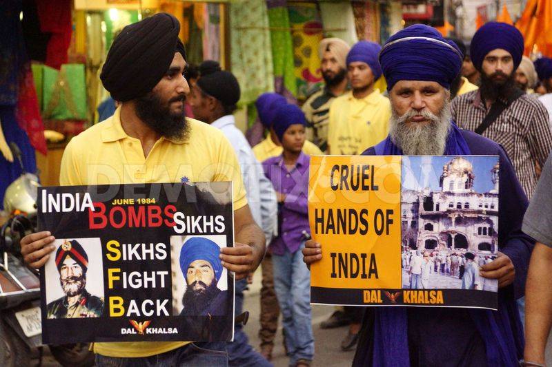 Sikhs stage protest on Indian Republic Day