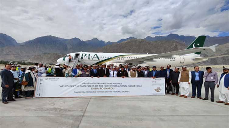 Skardu airport welcomes first international flight from Dubai