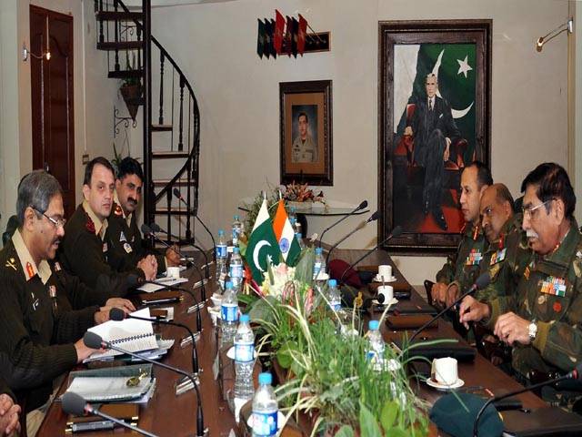 Pakistan‚ India DGMOs meet: discuss ensuring peace at LoC