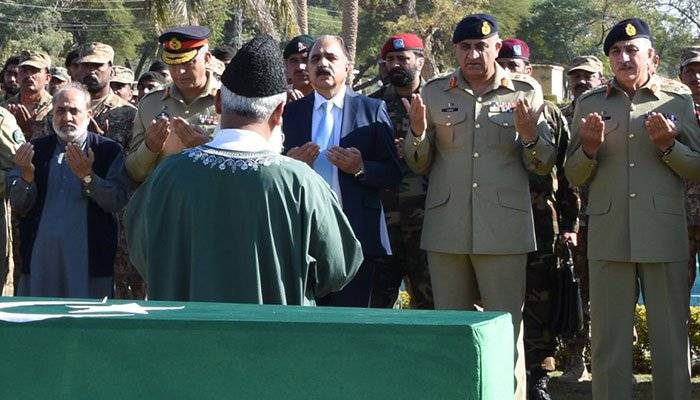 COAS attends funeral prayers of Swat blast martyrs