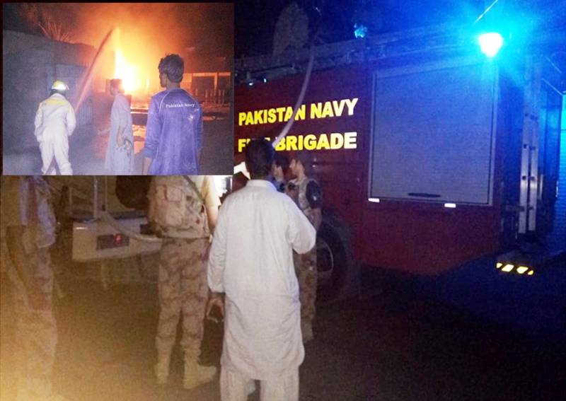 Pakistan Navy fire fighters save lives in Turbat 