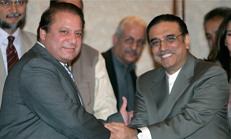 Nawaz once again calls Zardari for help