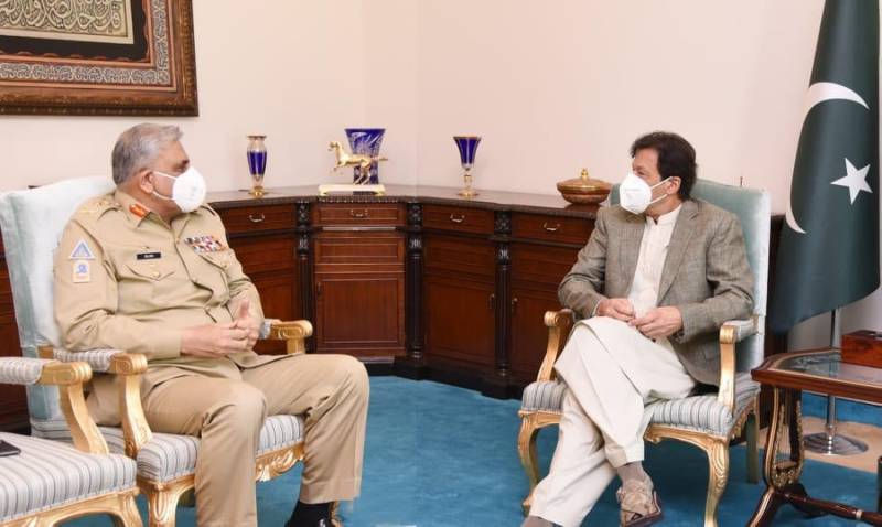 COAS discusses security matters with PM Khan