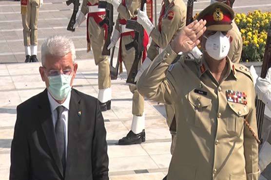 Bosnian Leader Sefic Dzaferovic meets COAS Bajwa at GHQ Rawalpindi