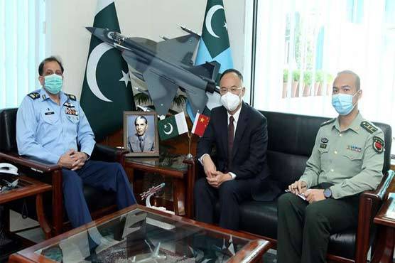 Chinese envoy calls on Air Chief in Islamabad 