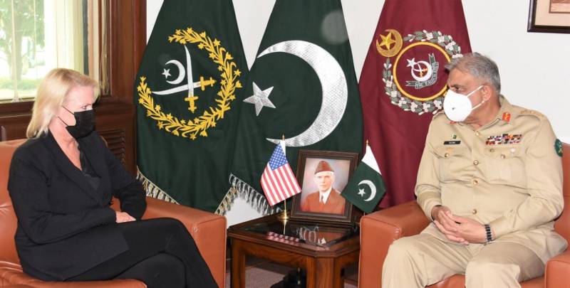 US Charge d' Affairs Angela Aggeler calls on COAS Bajwa