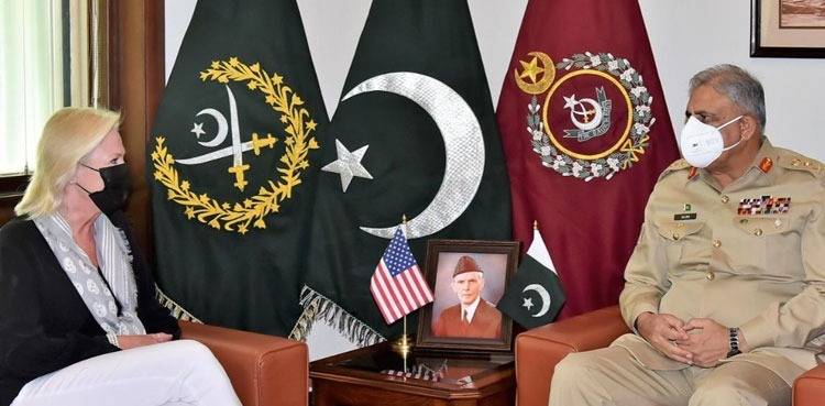 US Charge d' Affairs to Pakistan Angela Aggeler calls on COAS Gen Bajwa