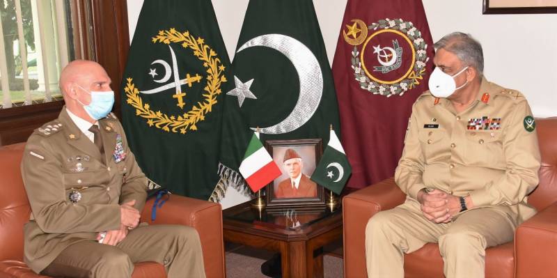 COAS Gen Bajwa, Italian defence secretary discuss matters of mutual interest