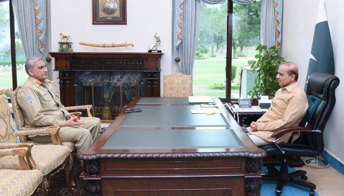 COAS Gen Bajwa calls on Prime Minister Shahbaz Sharif