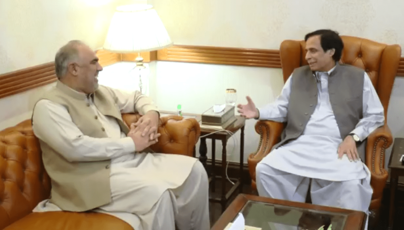 Former Speaker National Assembly Asad Qaiser meets with PM Chaudhry Pervaiz Elahi