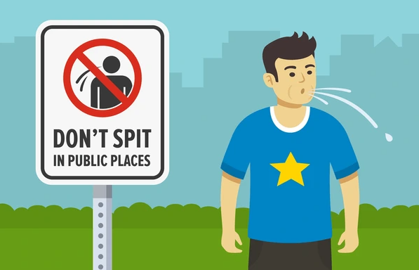 Health hazards of spitting in public