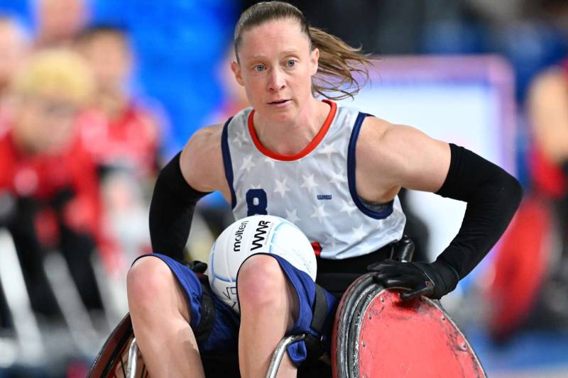 Historic moment for US wheelchair Rugby team as Sarah Adam scores first Paralympic Try