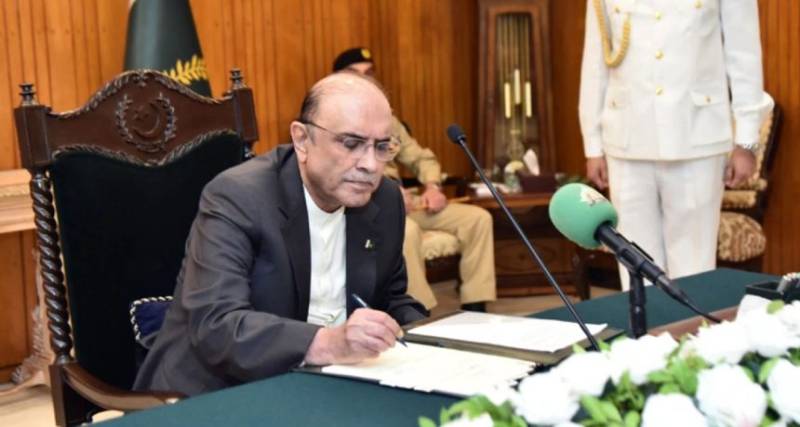  President Zardari signs 'Peaceful Assembly and Public Order Act 2024' 