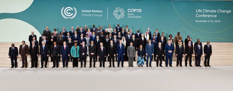 Prime minister Shehbaz Sharif welcomed by UN chief and Azerbaijani president at COP-29