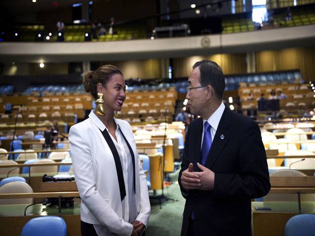 Beyonce sings at United Nations