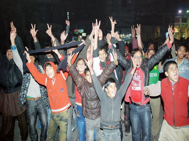 Youngsters celebrate series victory against India