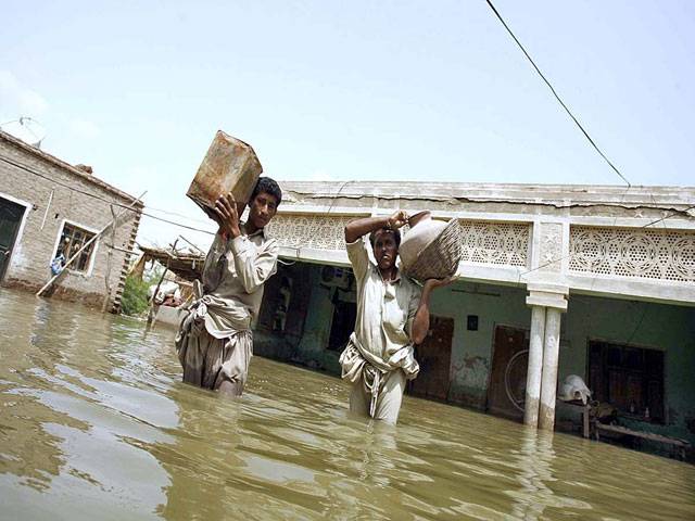 Flood hit area of Khanpur Village