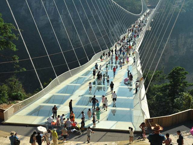 World’s highest glass bridge opened in China