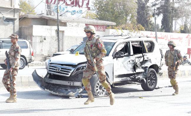 Attack on FC commandant’s vehicle kills five in Quetta