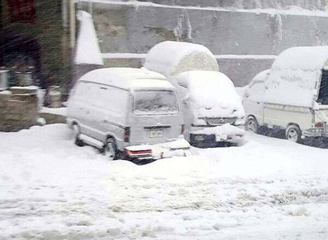 Snowfall in Abbottabad