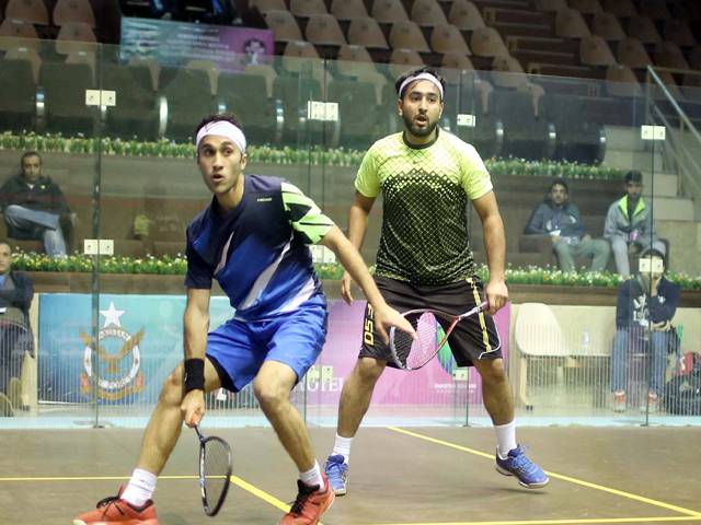 Six Pakistani players enter Open Squash main round