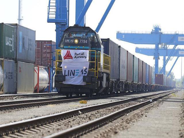 First freight train from China arrives in Belgium