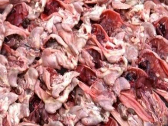 6,000kg unhygienic meat seized in Mardan