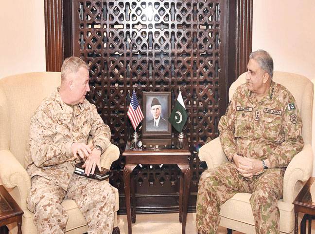 COAS, US Centcom chief discuss Pak-India standoff