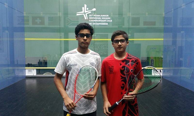 Hamza Khan in Asian Junior Squash U-15 final