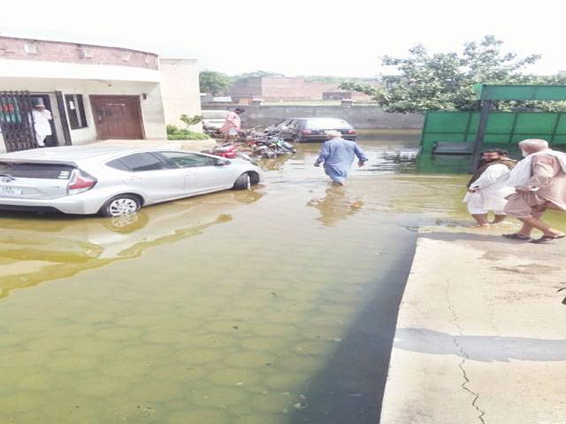 Locals inconvenient as Daska land record centre remains inundated for five days