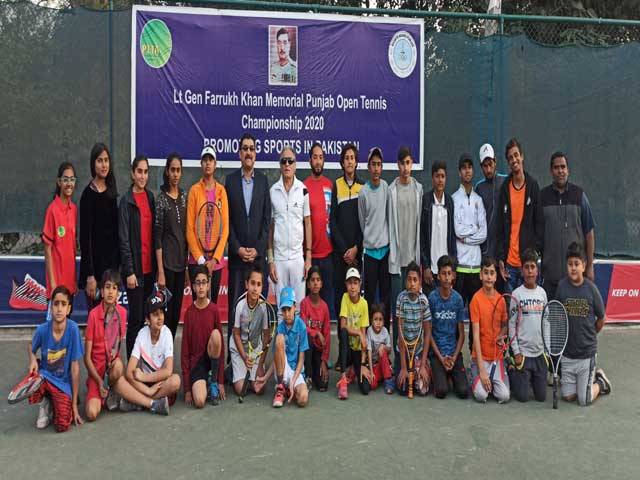 Lt Gen Farrukh Khan Memorial Jr Tennis inaugurated