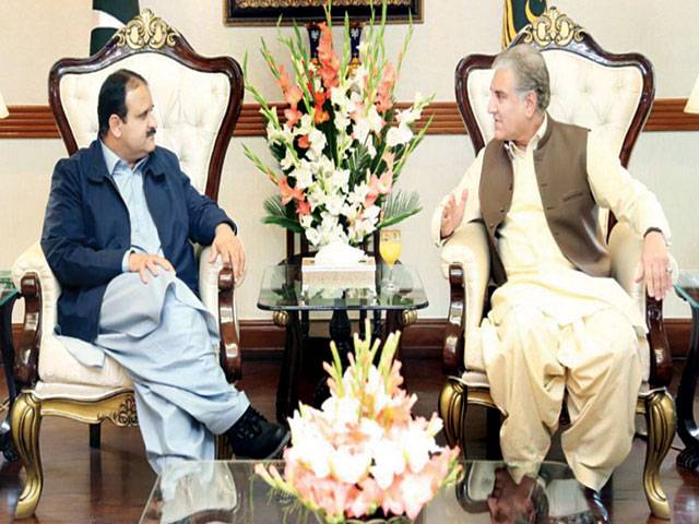 Buzdar, Qureshi discuss Southern Punjab Secretariat 