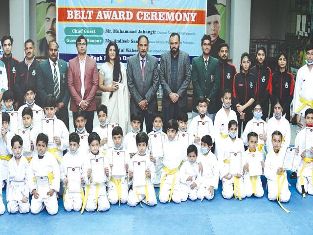 Belt award ceremony of Unique Karate Club