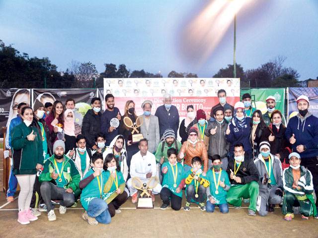 Aqeel, Sarah grab BB Shaheed Tennis titles