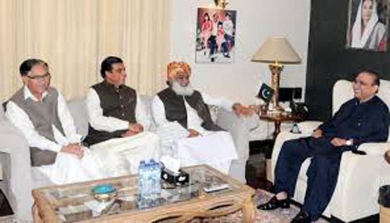 Zardari, Fazl discuss anti-govt movement 