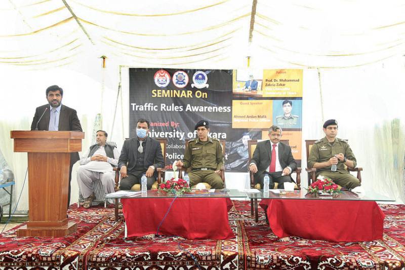 Traffic rules awareness seminar held at Okara University