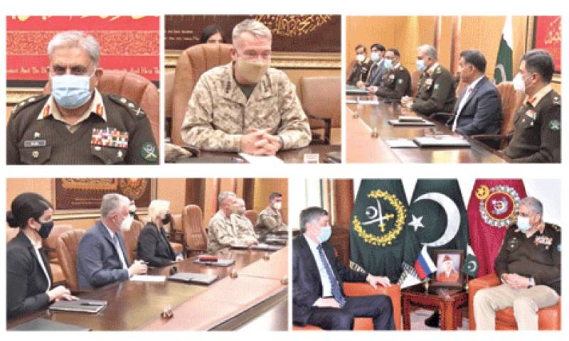 US Gen, Russian Presidential Envoy discuss  Afghan situation with COAS