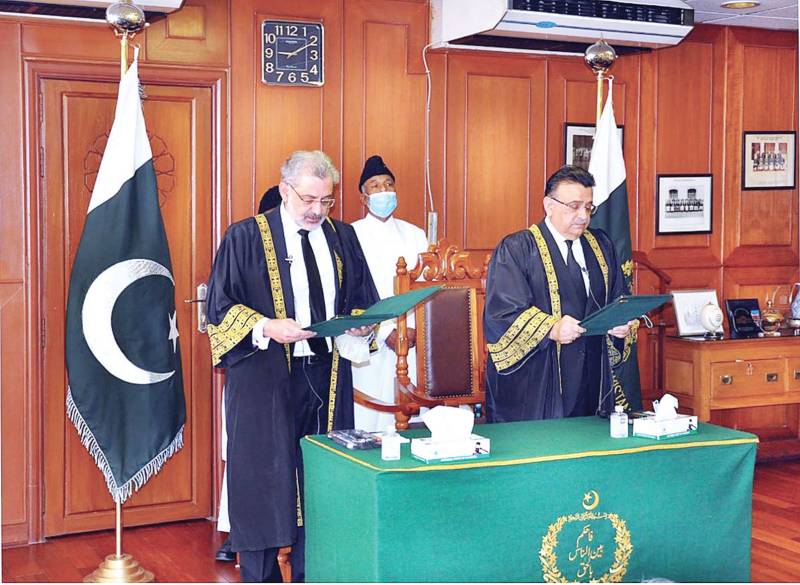 Justice Umar Bandial takes oath as Acting CJP