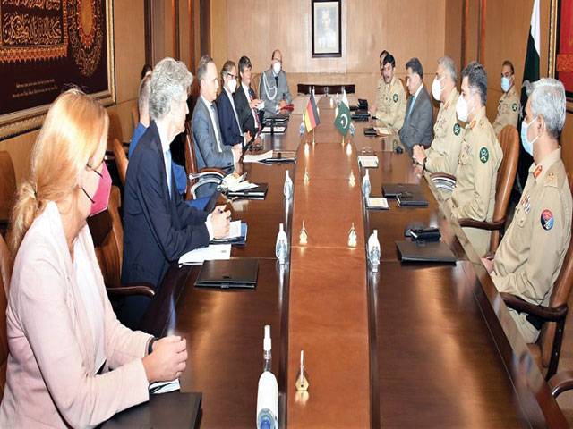 German FM, Chinese envoy meet Army Chief at GHQ