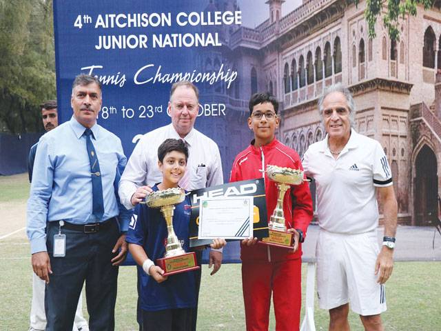 Zohaib, Abubakar win consecutive U-12 doubles title in Aitchison Jr Tennis