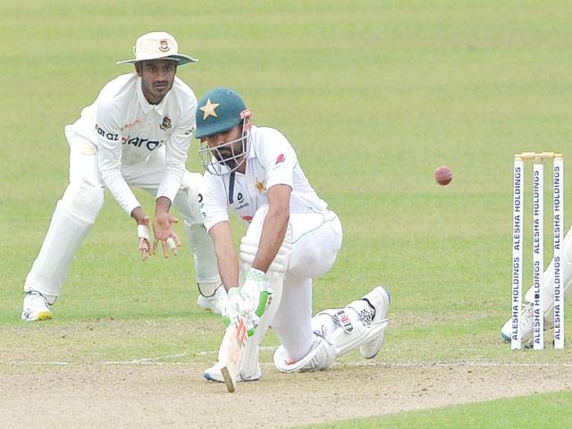 Babar Azam half-century puts Pakistan in front after see-saw day