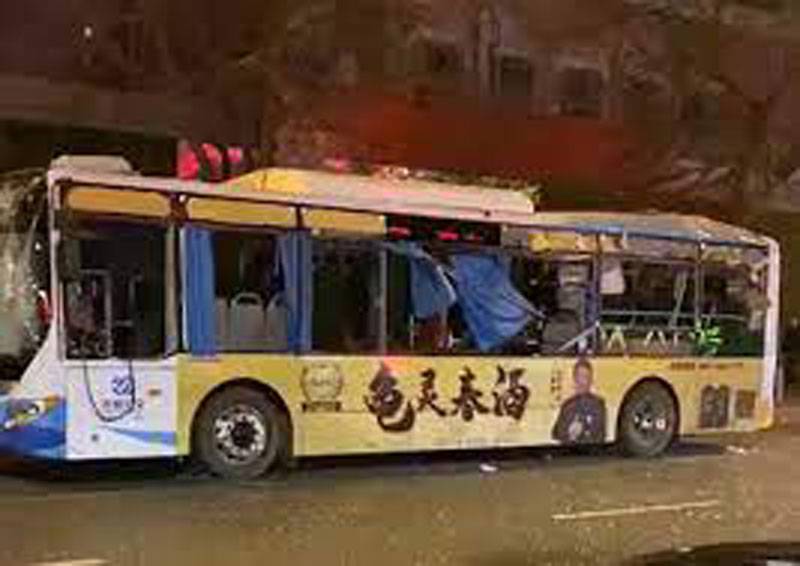 Bus blast in northeast China kills one, injures 42