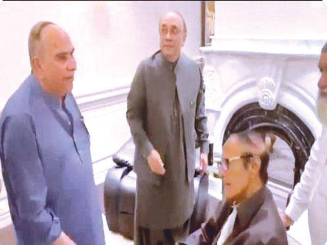 Ch Shujat meets Asif Zardari in Lahore