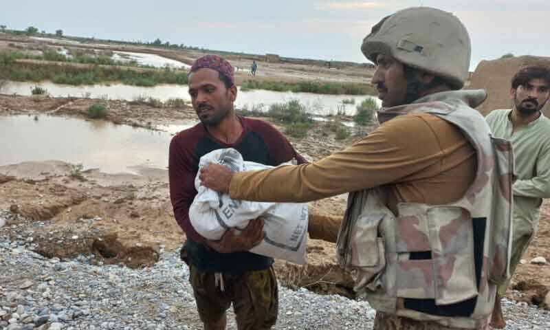 Army, Navy continues rescue work in flood-hit areas of Dadu district