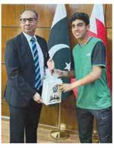 Pakistan rising tennis star Bilal Asim honored in Bahrain