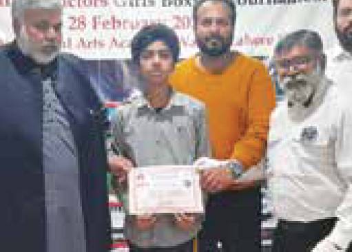 Sohaib Qayyum shines in U-14 boxing event