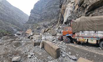 Zhob National Highway closed due to landslide