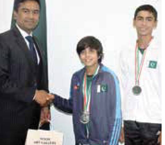 Pak tennis stars Zohaib, Mikaeel honored by Embassy of Pakistan in Dushanbe