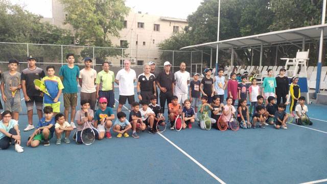 Secretary Sports Shahid Zaman inaugurates SBP Junior Tennis Championship