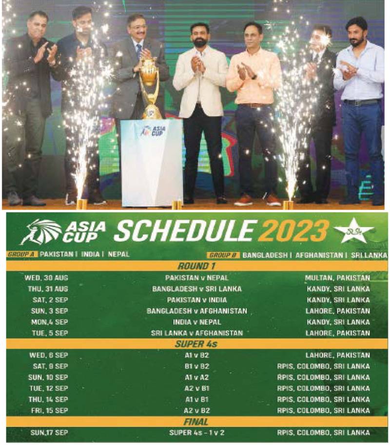 PCB Officially Unveils Asia Cup 2023 Schedule